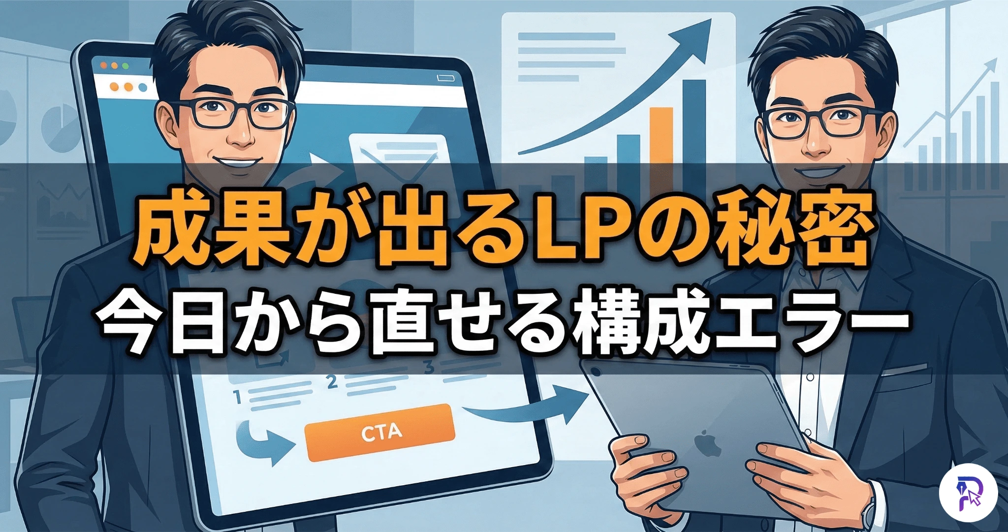 LPから申し込みが来ない原因となるファーストビュー・CTAボタン・スマホ対応の3つの構成エラーと改善策の解説記事サムネイル